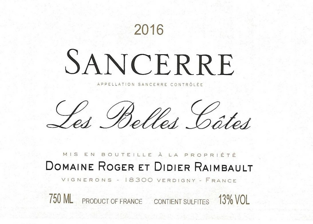 Domaine Raimbault "Les Belles Côtes" blanc